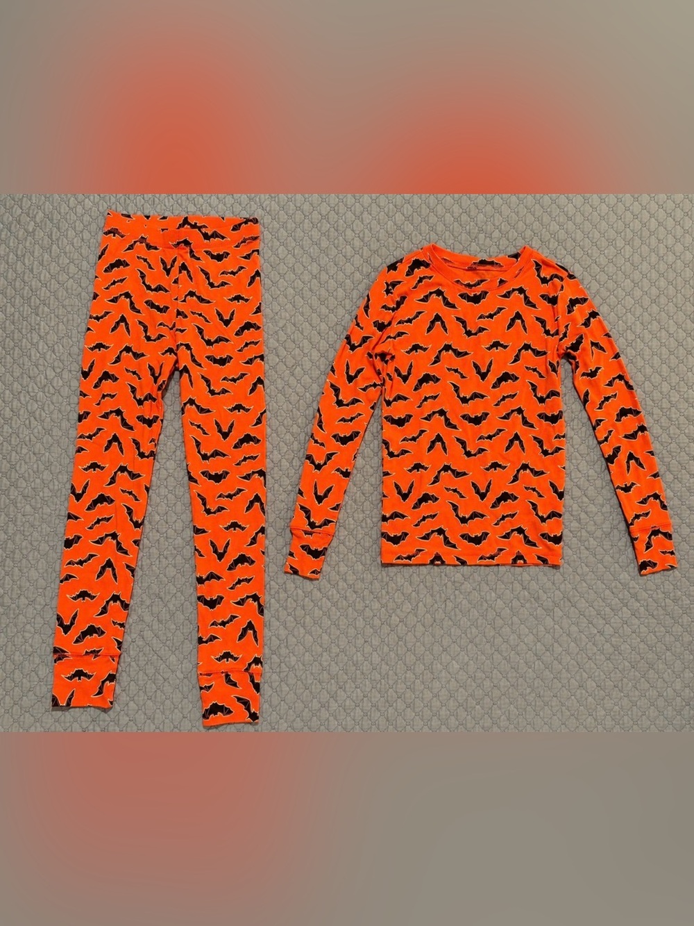 GAP Orange Bat-Print Pajama Set